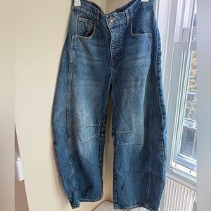 Free People Barrel jeans